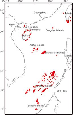 Carbon budgets of coral reef ecosystems in the South China Sea